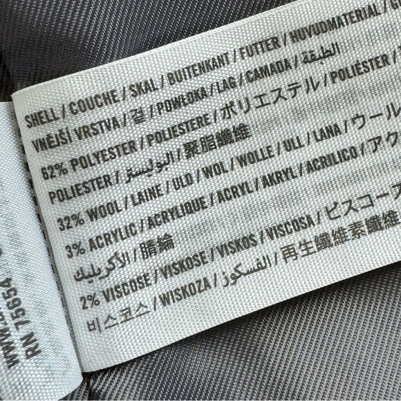 Abercrombie & Fitch Wool Blend The Dad Coat Houndstooth Gray Plaid Size XSP - Picture 9 of 16